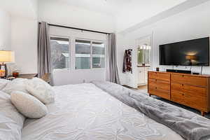 Bedroom featuring connected bathroom