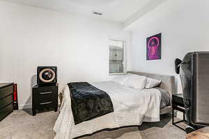 View of carpeted bedroom