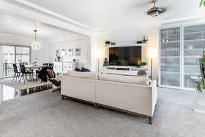 Living room with carpet