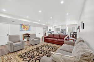 2nd Living room featuring recessed lighting and wood finished floors