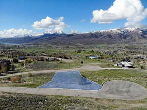 Southwest View of mountain background with a large body of water