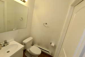 Bathroom with shower in the detached garage