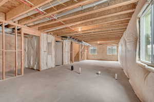 View of below grade area