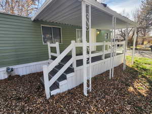 View of wooden porch