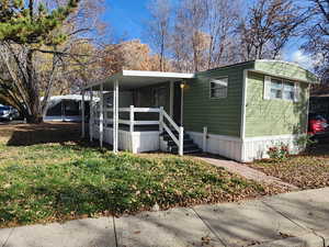 View of front of home featuring a porch