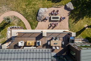 View from above of property