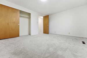 Bedroom 2, Brand new carpet flooring and a closet. Radon system in double closet.