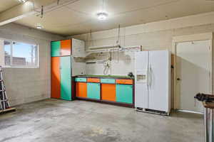 double attached garage, lots of storage