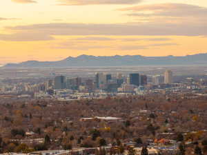 Aerial view looking west to Salt Lake City