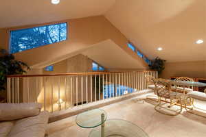 Reading room/loft overlooking living room
