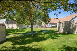 View of yard featuring a playground