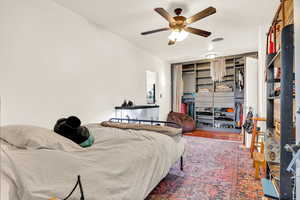 South Unit 1890 Middle Bedroom with doorway to either main living space of either unit
