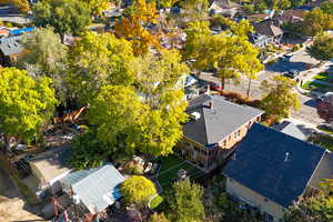 Aerial view of residential area