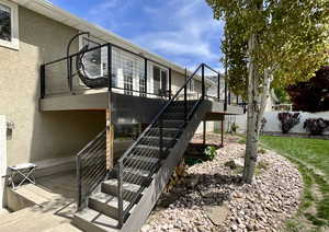 View of deck during the summer