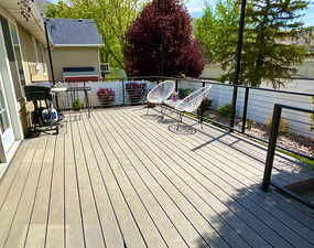 View of deck during the summer
