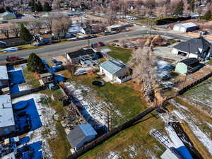 Aerial view of residential area