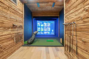 dedicated golf and sport simulator room