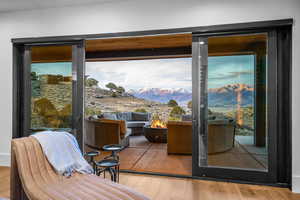 family room throug to outdoor living space.