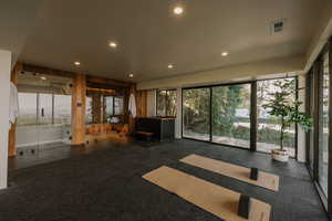 Common area featuring recessed lighting