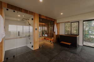 Common area with recessed lighting