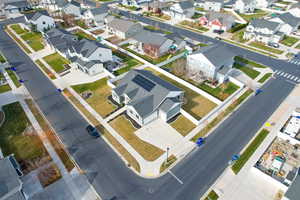 Aerial view of residential area