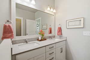 Bathroom with double vanity