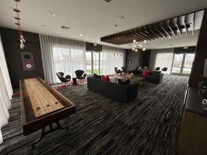 Recreation room with healthy amount of natural light