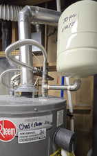 Detailed view of water heater