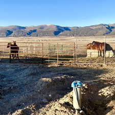View of mountain backdrop well shown