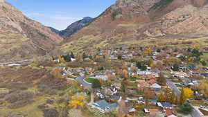 Mountain view featuring nearby suburban area