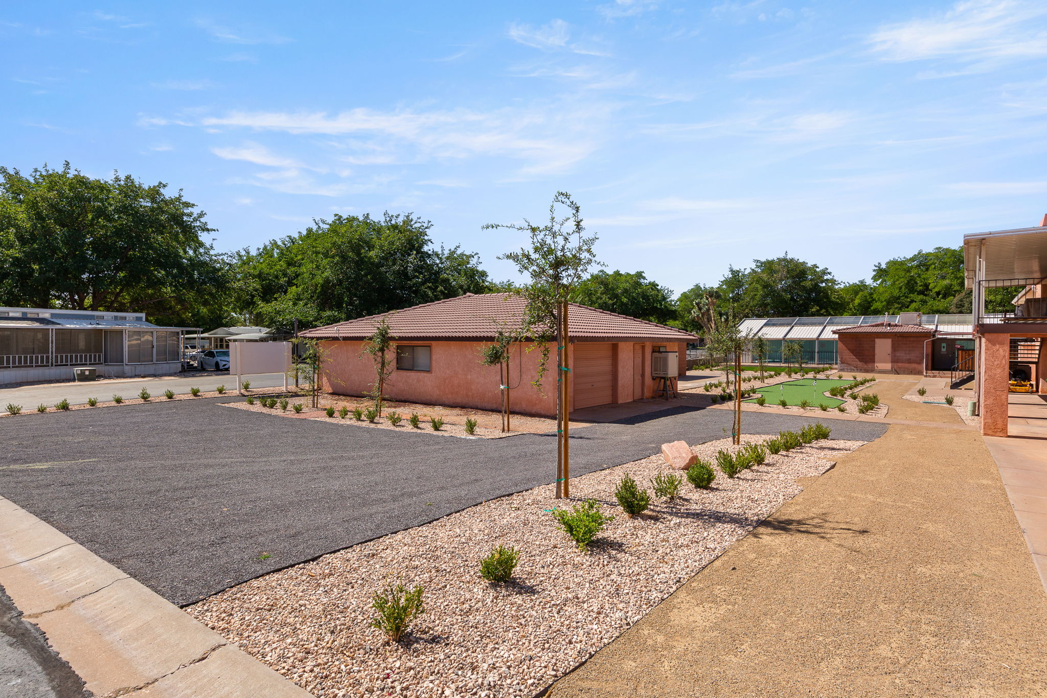 View of side of property featuring a garage