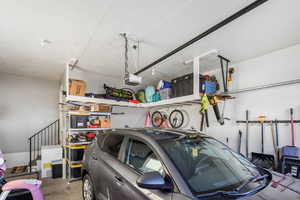 Garage featuring storage
