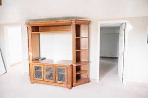 Detailed view of carpet floors and baseboards