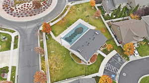 Aerial view of residential area