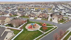 Aerial view of residential area