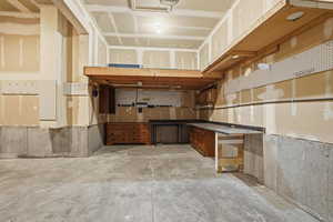 Kitchen with concrete floors