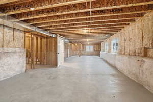 View of below grade area