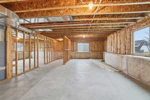 View of below grade area