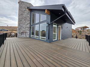 View of wooden terrace