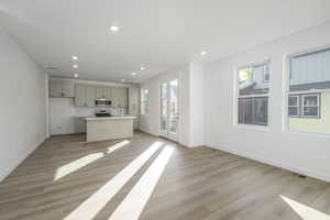 A polished, modern kitchen that blends functionality and style beautifully