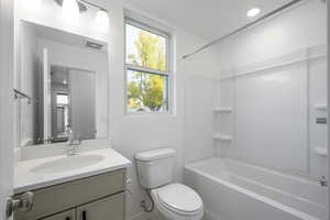 Elegant finishes and functional layout in the en-suite bathroom.