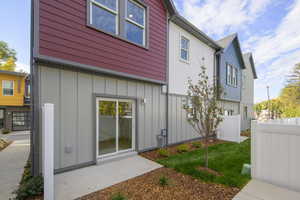 private back patio space perfect for BBQs!