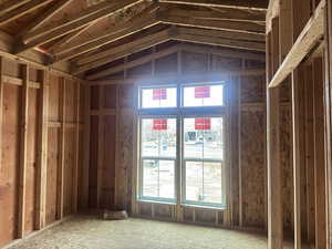Bedroom 2 with vaulted ceiling