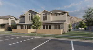 View of uncovered parking lot