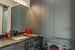 Bathroom featuring vanity