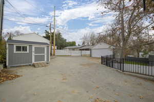 View of concrete driveway