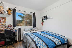 Bedroom featuring dark wood finished floors