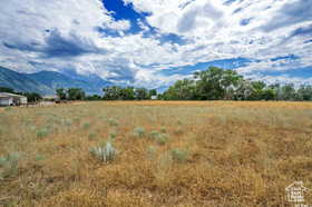 Mountain view with rural landscape