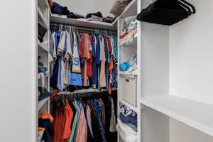 View of walk in closet