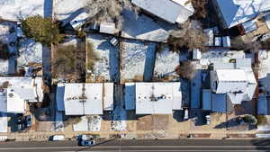 Aerial view of residential area